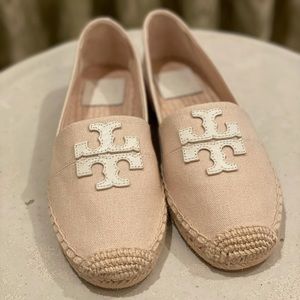 Tory Burch Espadrille, Flat, Natural, Size 7,